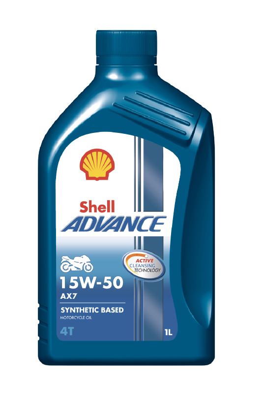 Моторное масло SHELL 15W50 ADVANCE 4T AX7, 1л